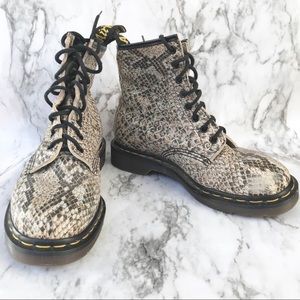 Dr. Martens | Shoes | Dr Martens Snake Print Boots Vintage | Poshmark